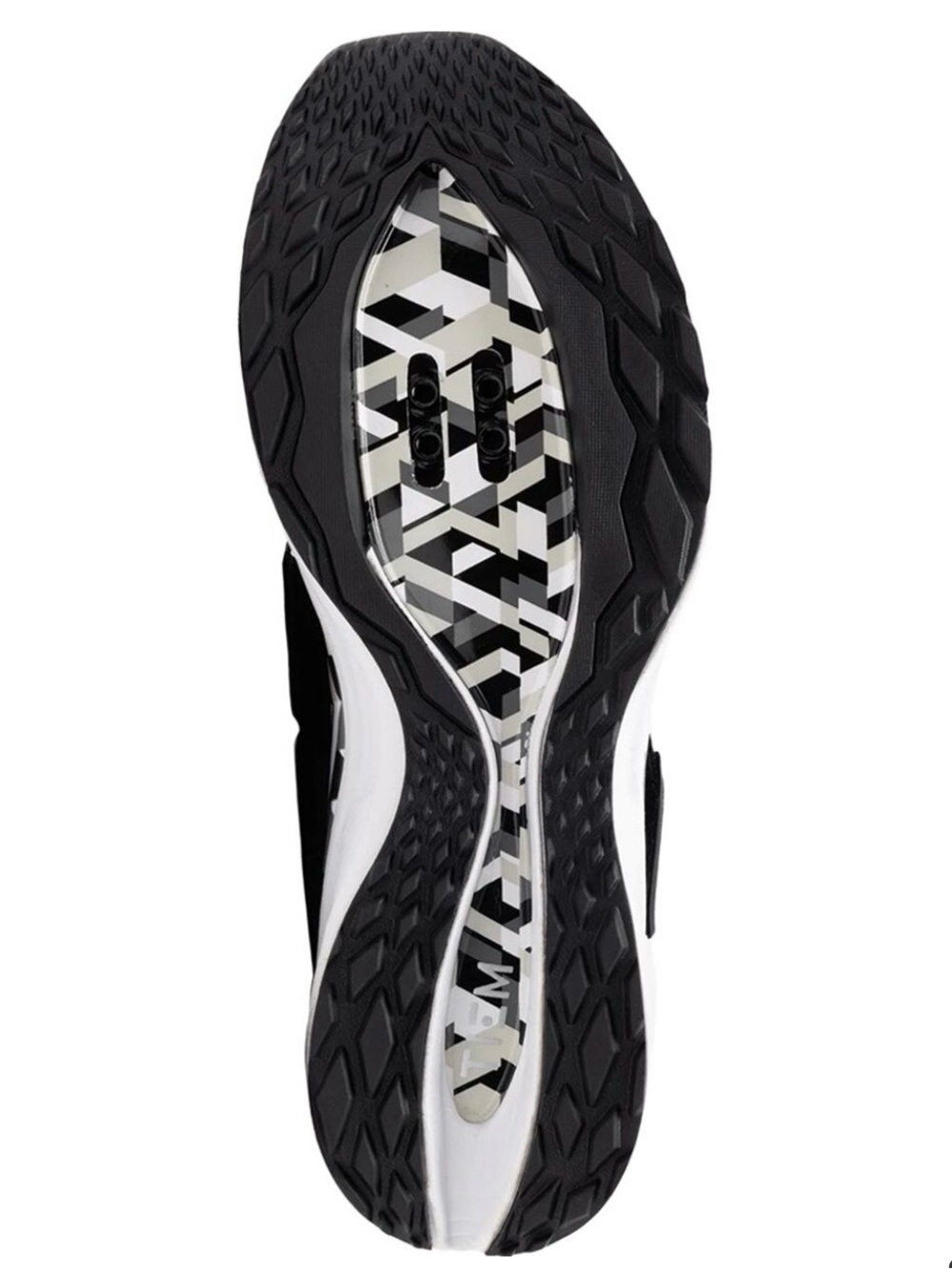 TIEM Women’s Black with Geometric bottom Cycling Shoes Size 9 - Picture 3 of 5
